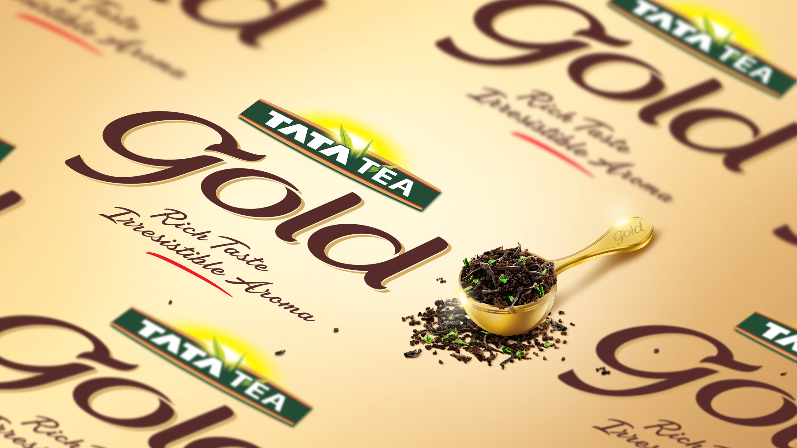Tata Tea Gold Brand Identity, Pack Design